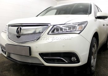 3 849 р. Нижняя решетка радиатора Allest Acura MDX YD3 дорестайлинг (2013-2016) (Хром)  с доставкой в г. Королёв. Увеличить фотографию 2