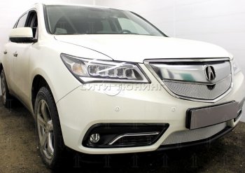 3 849 р. Нижняя решетка радиатора Allest Acura MDX YD3 дорестайлинг (2013-2016) (Хром)  с доставкой в г. Королёв. Увеличить фотографию 3