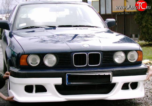 4 049 р. Накладка переднего бампера Street BMW 5 серия E34 седан дорестайлинг (1988-1994) (стеклопластик жёсткий, Неокрашенная)  с доставкой в г. Королёв