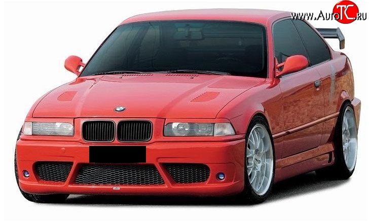 3 999 р. Передний бампер Lumma style BMW 3 серия E36 седан (1990-2000) (Неокрашенный)  с доставкой в г. Королёв