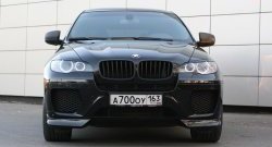 4 749 р. Накладки Global-Tuning на передний бампер автомобиля BMW X6 E71 дорестайлинг (2008-2012) (Неокрашенная)  с доставкой в г. Королёв. Увеличить фотографию 3