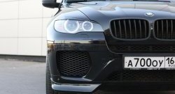 4 749 р. Накладки Global-Tuning на передний бампер автомобиля BMW X6 E71 дорестайлинг (2008-2012) (Неокрашенная)  с доставкой в г. Королёв. Увеличить фотографию 4