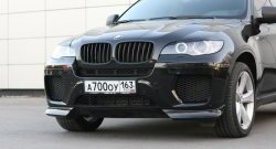 4 749 р. Накладки Global-Tuning на передний бампер автомобиля BMW X6 E71 дорестайлинг (2008-2012) (Неокрашенная)  с доставкой в г. Королёв. Увеличить фотографию 6