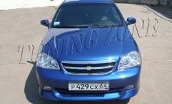 2 399 р. Накладка переднего бампера Tuning Zone Chevrolet Lacetti седан (2002-2013) (Неокрашенная)  с доставкой в г. Королёв. Увеличить фотографию 2