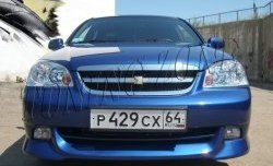 2 399 р. Накладка переднего бампера Tuning Zone Chevrolet Lacetti седан (2002-2013) (Неокрашенная)  с доставкой в г. Королёв. Увеличить фотографию 3