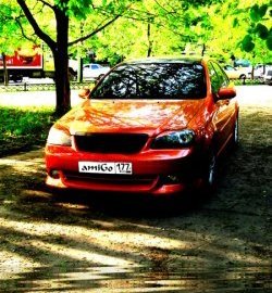 2 399 р. Накладка переднего бампера Tuning Zone Chevrolet Lacetti седан (2002-2013) (Неокрашенная)  с доставкой в г. Королёв. Увеличить фотографию 5