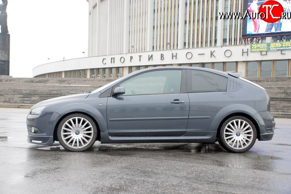 5 899 р. Пороги накладки Sport Ford Focus 2 хэтчбэк 3 дв. дорестайлинг (2004-2007) (Неокрашенные)  с доставкой в г. Королёв