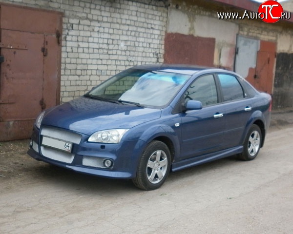 8 349 р. Пороги накладки M-VRS Ford Focus 2 хэтчбэк 5 дв. дорестайлинг (2004-2008) (Неокрашенные)  с доставкой в г. Королёв