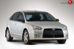 5 599 р. Передний бампер YTE Ford Focus 2 универсал дорестайлинг (2004-2008) (Неокрашенный)  с доставкой в г. Королёв. Увеличить фотографию 2