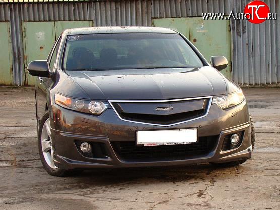 9 399 р. Юбка переднего бампера MUGEN  Honda Accord  CU (2008-2011) седан дорестайлинг (Неокрашенная)  с доставкой в г. Королёв