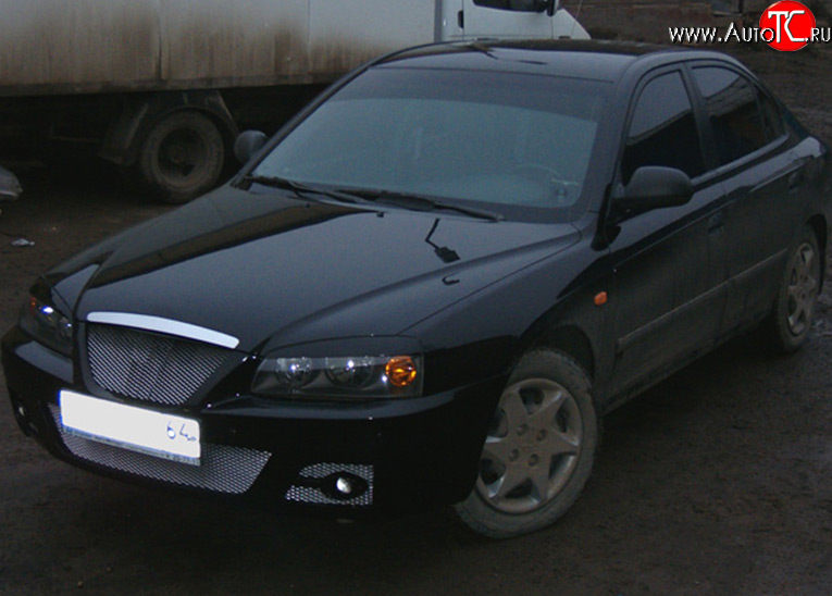 3 399 р. Передний бампер M-VRS Hyundai Elantra XD седан дорестайлинг (2000-2003) (Неокрашенный)  с доставкой в г. Королёв