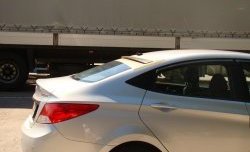 3 299 р. Козырёк на заднее лобовое стекло Sport Hyundai Solaris RBr седан рестайлинг (2014-2017) (Неокрашенный)  с доставкой в г. Королёв. Увеличить фотографию 2