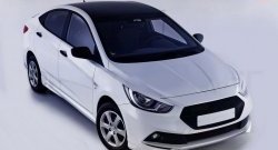 1 099 р. Реснички Sport Hyundai Solaris RBr седан дорестайлинг (2010-2014) (Неокрашенные)  с доставкой в г. Королёв. Увеличить фотографию 2