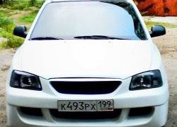 4 699 р. Передний бампер ATH-classic Hyundai Accent седан ТагАЗ (2001-2012) (Неокрашенный)  с доставкой в г. Королёв. Увеличить фотографию 5