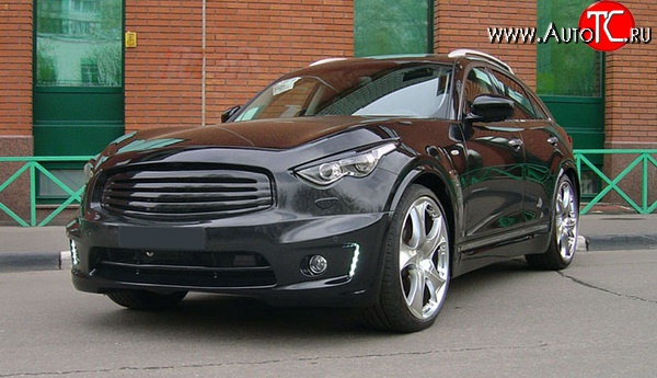 1 599 р. Реснички Galart INFINITI FX50 S51 дорестайлинг (2008-2011) (Неокрашенные)  с доставкой в г. Королёв