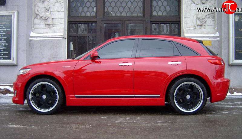 38 999 р. Пороги накладки AERO INFINITI FX45 S50 рестайлинг (2005-2009) (Неокрашенные)  с доставкой в г. Королёв