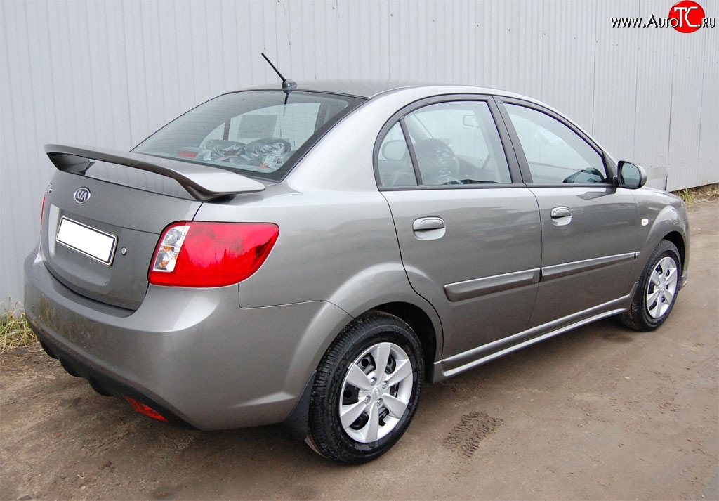 5 799 р. Спойлер GT Dynamics KIA Rio 2 JB дорестайлинг седан (2005-2009) (Неокрашенный)  с доставкой в г. Королёв