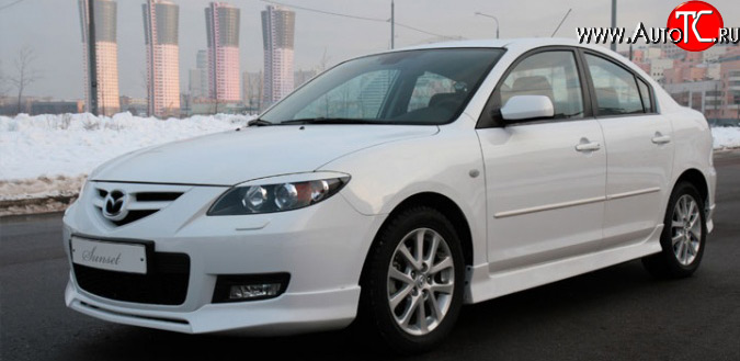 3 999 р. Реснички Sunset Mazda 3/Axela BK дорестайлинг седан (2003-2006) (Неокрашенные)  с доставкой в г. Королёв