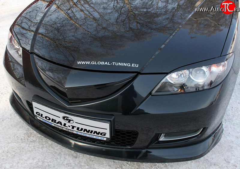 3 049 р. Радиаторная решётка Global-Tuning Mazda 3/Axela BK дорестайлинг седан (2003-2006) (Неокрашенная)  с доставкой в г. Королёв