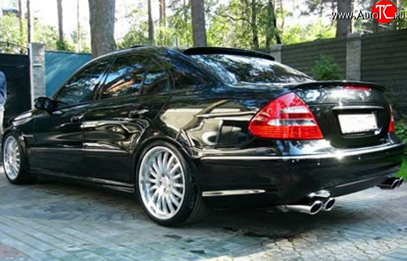 2 699 р. Козырёк AMG на заднее лобовое стекло автомобиля  Mercedes-Benz E-Class  W211 (2002-2009) дорестайлинг седан, рестайлинг седан (Неокрашенный)  с доставкой в г. Королёв