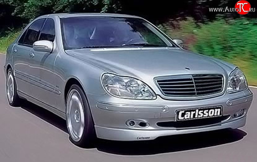 8 949 р. Накладка переднего бампера CARLSSON Mercedes-Benz S class W220 (1998-2005) (Неокрашенная)  с доставкой в г. Королёв