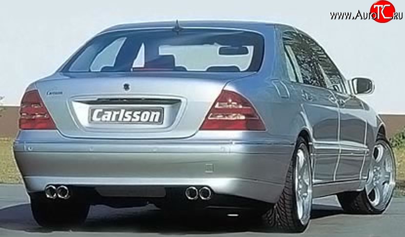 8 949 р. Накладка заднего бампера CARLSSON Mercedes-Benz S class W220 (1998-2005) (Неокрашенная)  с доставкой в г. Королёв