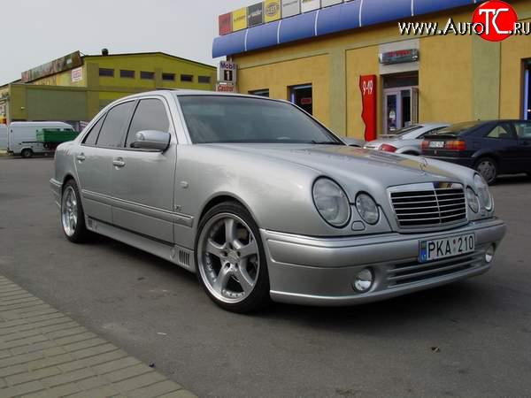 8 149 р. Передний бампер Lorinzer Mercedes-Benz E-Class W210 дорестайлинг седан (1996-1999) (Дорестайлинг, Неокрашенный)  с доставкой в г. Королёв