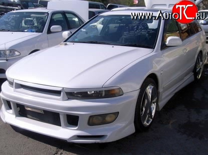 9 299 р. Пороги накладки Dolphin Mitsubishi Galant 8  дорестайлинг седан (1996-1998) (Неокрашенные)  с доставкой в г. Королёв