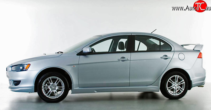 3 599 р. Пороги накладки Elegance Mitsubishi Lancer 10 седан дорестайлинг (2007-2010) (Неокрашенные)  с доставкой в г. Королёв