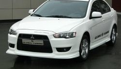 4 749 р. Накладка переднего бампера Mitsubishi global-Tuning Mitsubishi Lancer 10 CY седан дорестайлинг (2007-2010) (Неокрашенная)  с доставкой в г. Королёв. Увеличить фотографию 1