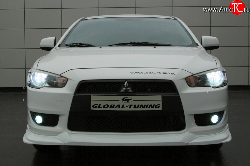 699 р. Реснички Mitsubishi Global-Tuning Mitsubishi Lancer 10 седан дорестайлинг (2007-2010) (Неокрашенные)  с доставкой в г. Королёв