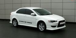 4 749 р. Накладка переднего бампера Mitsubishi global-Tuning Mitsubishi Lancer 10 CY седан дорестайлинг (2007-2010) (Неокрашенная)  с доставкой в г. Королёв. Увеличить фотографию 3