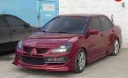 6 399 р. Накладка переднего бампера Evo Mitsubishi Lancer 9 1-ый рестайлинг седан (2003-2005) (Неокрашенная)  с доставкой в г. Королёв. Увеличить фотографию 4