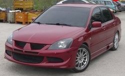 15 999 р. Передний бампер Evo Mitsubishi Lancer 9 1-ый рестайлинг седан (2003-2005) (Без сетки, Неокрашенный)  с доставкой в г. Королёв. Увеличить фотографию 2