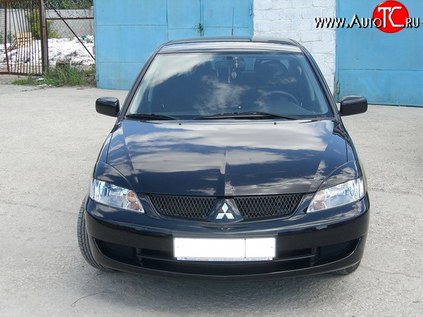 849 р. Комплект широких ресничек Evo V2  Mitsubishi Lancer  9 (2003-2009) 1-ый рестайлинг седан, 1-ый рестайлинг универсал, 2-ой рестайлинг седан, 2-ой рестайлинг универсал (Неокрашенные)  с доставкой в г. Королёв