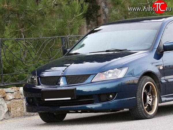 5 749 р. Накладка переднего бампера Sport 2.0  Mitsubishi Lancer  9 (2005-2009) 2-ой рестайлинг седан, 2-ой рестайлинг универсал (Неокрашенная)  с доставкой в г. Королёв