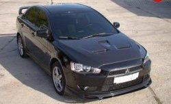 4 849 р. Накладка Zodiak на передний бампер  Mitsubishi Lancer  10 (2007-2017) седан дорестайлинг, хэтчбэк дорестайлинг, седан рестайлинг, хэтчбек 5 дв рестайлинг (Неокрашенная)  с доставкой в г. Королёв. Увеличить фотографию 4