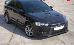 4 849 р. Накладка Zodiak на передний бампер  Mitsubishi Lancer  10 (2007-2017) седан дорестайлинг, хэтчбэк дорестайлинг, седан рестайлинг, хэтчбек 5 дв рестайлинг (Неокрашенная)  с доставкой в г. Королёв. Увеличить фотографию 5