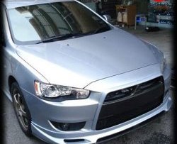 4 849 р. Накладка Zodiak на передний бампер  Mitsubishi Lancer  10 (2007-2017) седан дорестайлинг, хэтчбэк дорестайлинг, седан рестайлинг, хэтчбек 5 дв рестайлинг (Неокрашенная)  с доставкой в г. Королёв. Увеличить фотографию 7