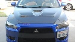 31 799 р. Пластиковый капот Evo Mitsubishi Lancer 10 CY седан рестайлинг (2011-2017) (Неокрашенный)  с доставкой в г. Королёв. Увеличить фотографию 10