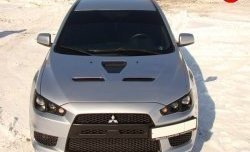 31 799 р. Пластиковый капот Evo Mitsubishi Lancer 10 CY седан рестайлинг (2011-2017) (Неокрашенный)  с доставкой в г. Королёв. Увеличить фотографию 2