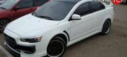 4 549 р. Пороги накладки Evo Mitsubishi Lancer 10 седан дорестайлинг (2007-2010) (Неокрашенные)  с доставкой в г. Королёв. Увеличить фотографию 3