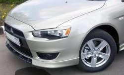 899 р. Вставка переднего бампера (зубатка) Evo Mitsubishi Lancer 10 седан дорестайлинг (2007-2010) (Неокрашенная)  с доставкой в г. Королёв. Увеличить фотографию 4