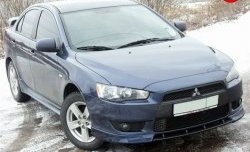 899 р. Вставка переднего бампера (зубатка) Evo Mitsubishi Lancer 10 седан дорестайлинг (2007-2010) (Неокрашенная)  с доставкой в г. Королёв. Увеличить фотографию 3