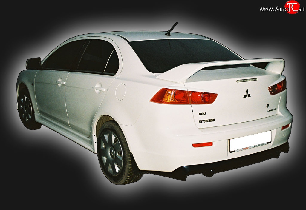 4 249 р. Накладка заднего бампера GT Dynamics Mitsubishi Lancer 10 CY седан дорестайлинг (2007-2010) (Неокрашенная)  с доставкой в г. Королёв