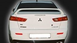 4 249 р. Накладка заднего бампера GT Dynamics Mitsubishi Lancer 10 CY седан дорестайлинг (2007-2010) (Неокрашенная)  с доставкой в г. Королёв. Увеличить фотографию 2