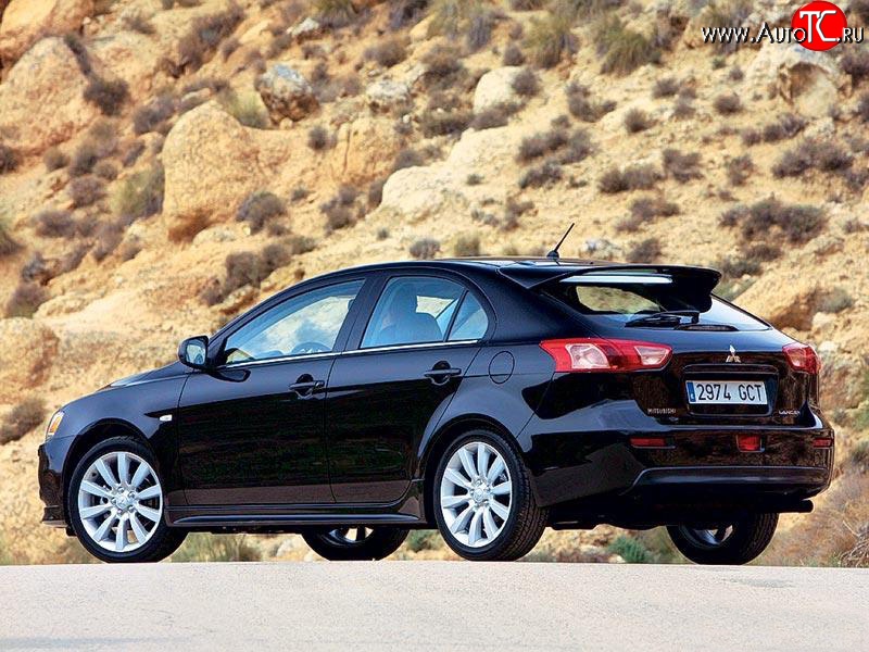 5 399 р. Верхний спойлер Sport 5D (хетчбек) Mitsubishi Lancer 10 CY хэтчбэк дорестайлинг (2007-2010) (Неокрашенный)  с доставкой в г. Королёв