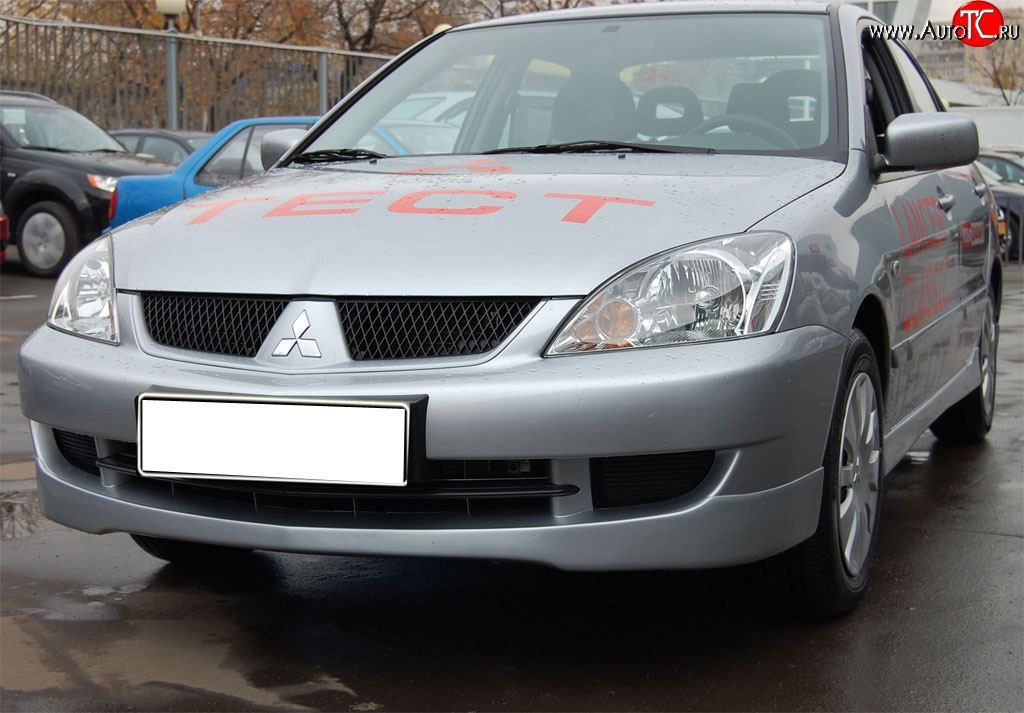 4 249 р. Накладка переднего бампера GT Dynamics Mitsubishi Lancer 9 1-ый рестайлинг седан (2003-2005) (Неокрашенная)  с доставкой в г. Королёв