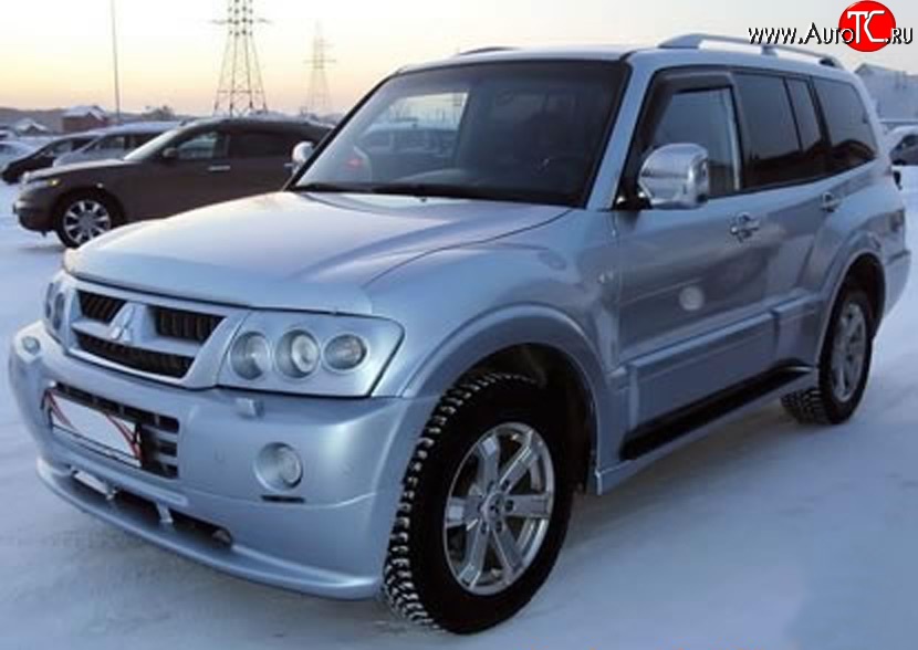 10 599 р. Накладка переднего бампера Sport Mitsubishi Pajero 3 V70 дорестайлинг (1999-2003) (Неокрашенная)  с доставкой в г. Королёв