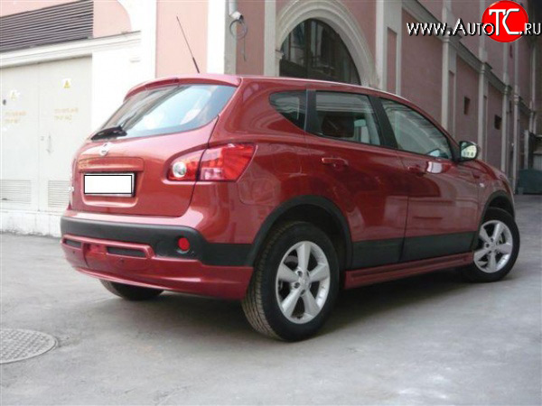 5 199 р. Накладка заднего бампера Городская Легенда Nissan Qashqai 1 J10 рестайлинг (2010-2013) (Неокрашенная)  с доставкой в г. Королёв